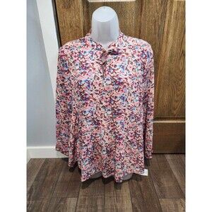 NEW Ophelia Roe womens top blouse Floral  SMALL